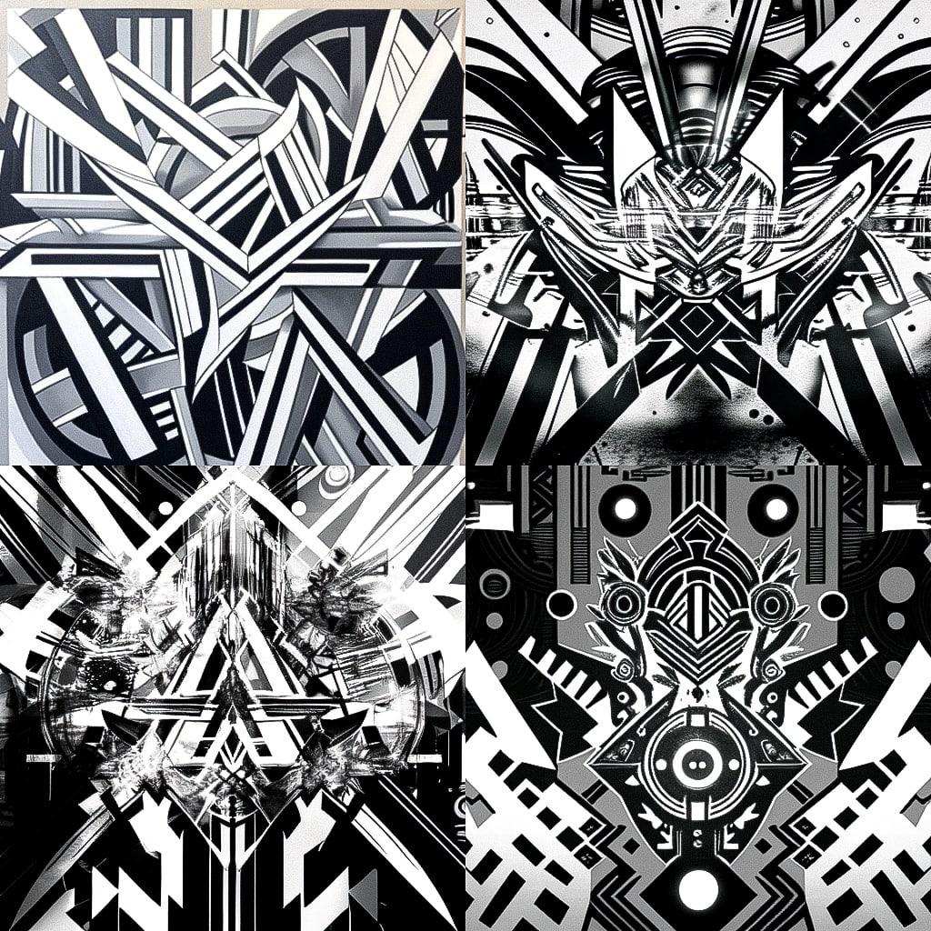 Retna style, Midjourney Niji 4, render 1 of 4