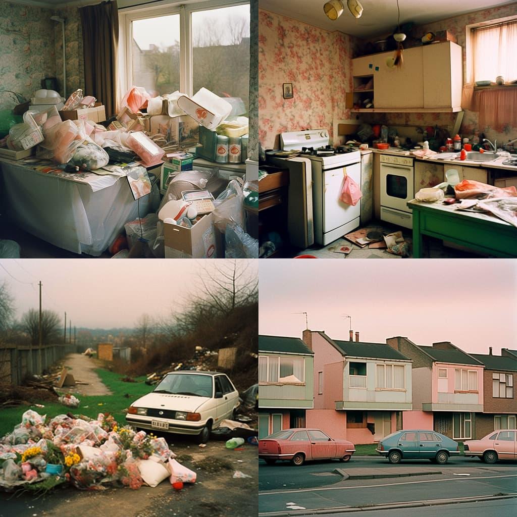 Richard Billingham style, Midjourney Niji 5, render 1 of 4