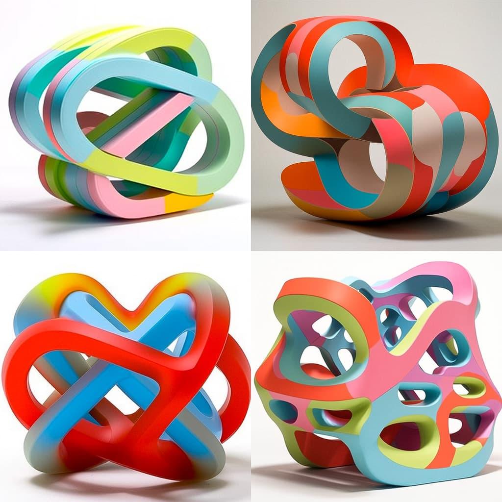 Richard Deacon style, Midjourney Niji 5, render 1 of 4
