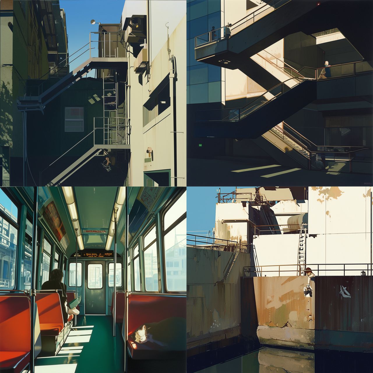 Richard Estes style, Midjourney Niji 6, render 1 of 4