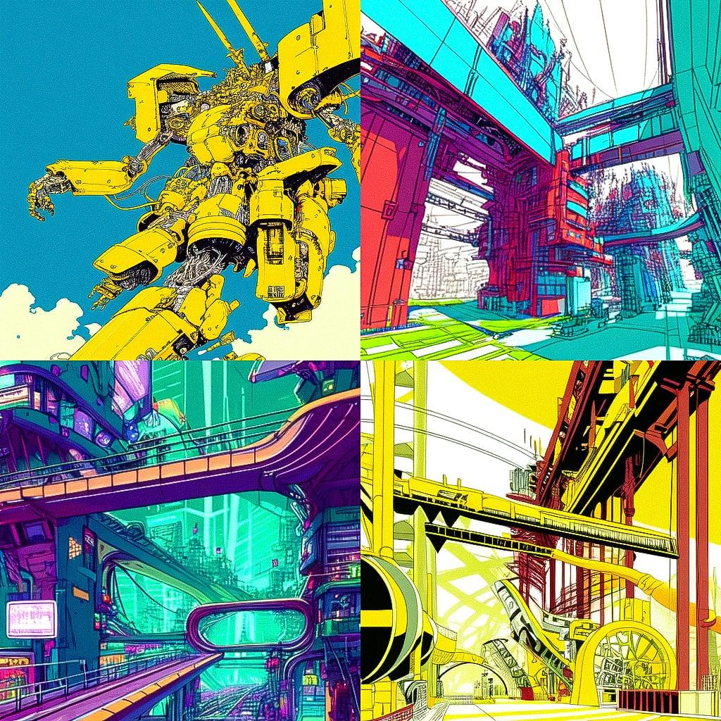 Richard Rogers style, Midjourney Niji 4, render 1 of 4