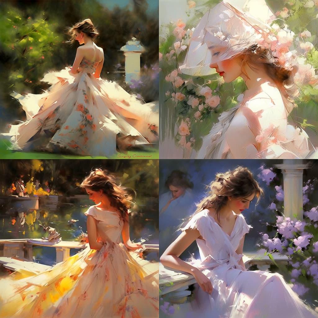 Richard S. Johnson style, Midjourney Niji 5, render 1 of 4