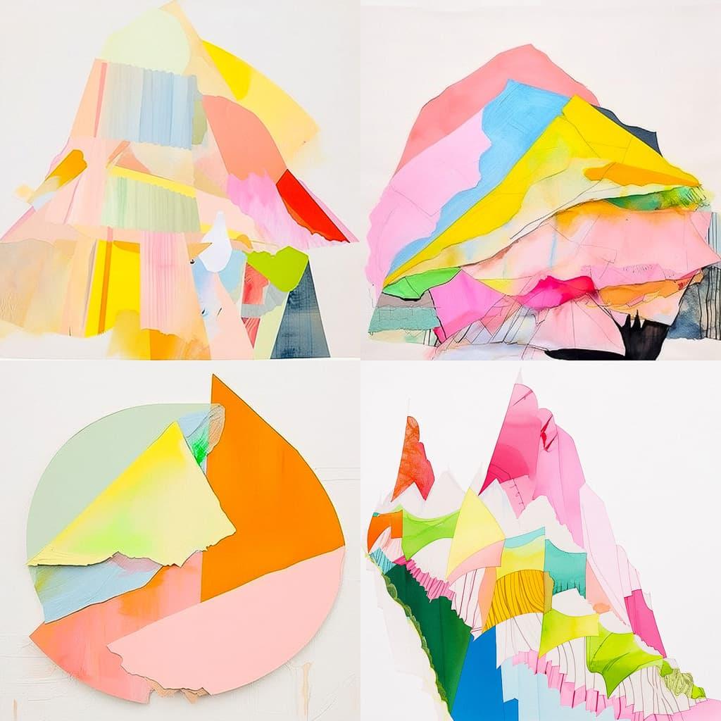 Richard Tuttle style, Midjourney Niji 5, render 1 of 4