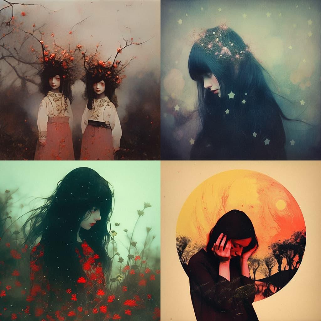 Rimel Neffati style, Midjourney Niji 5, render 1 of 4