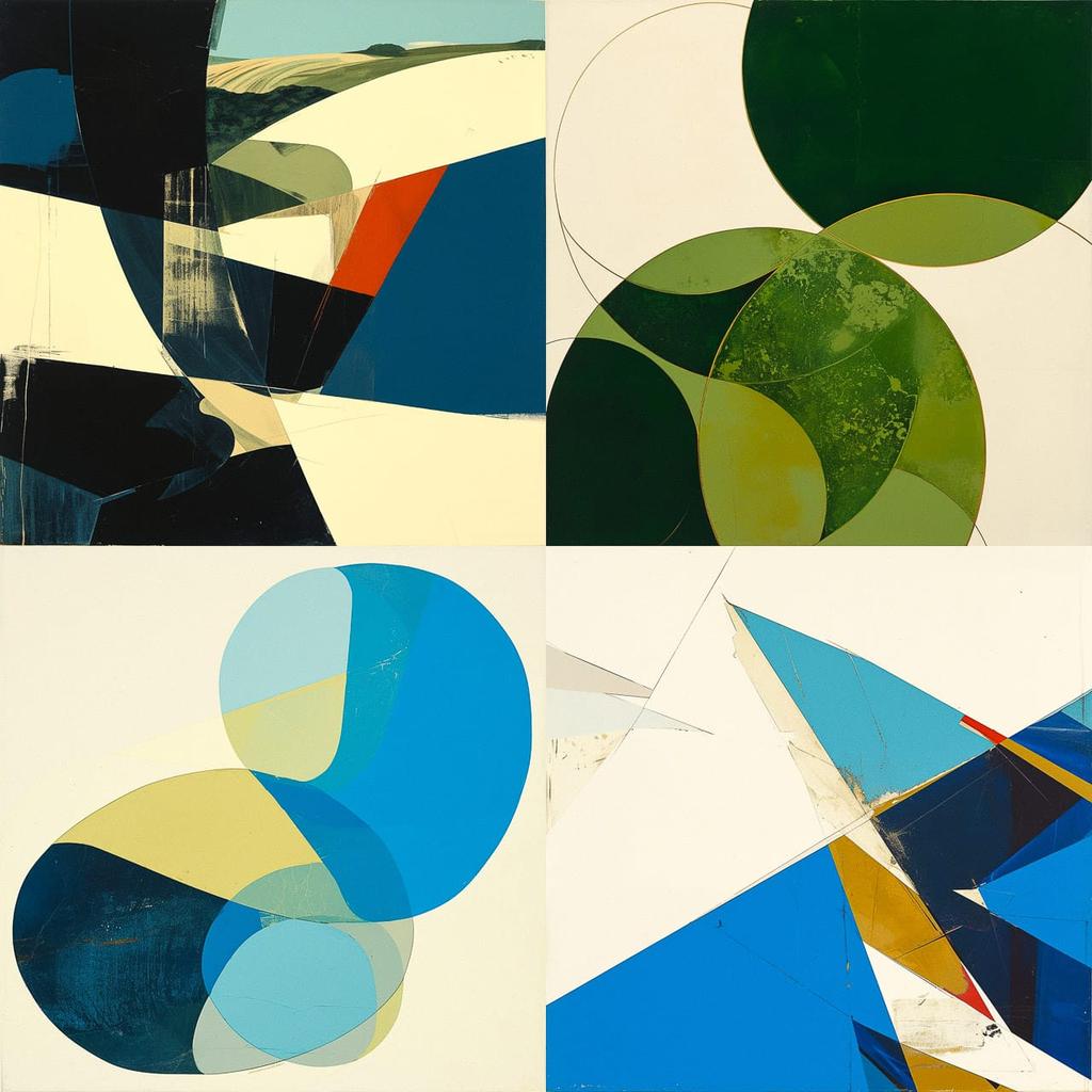 Robert Mangold style, Midjourney Niji 6, render 1 of 4