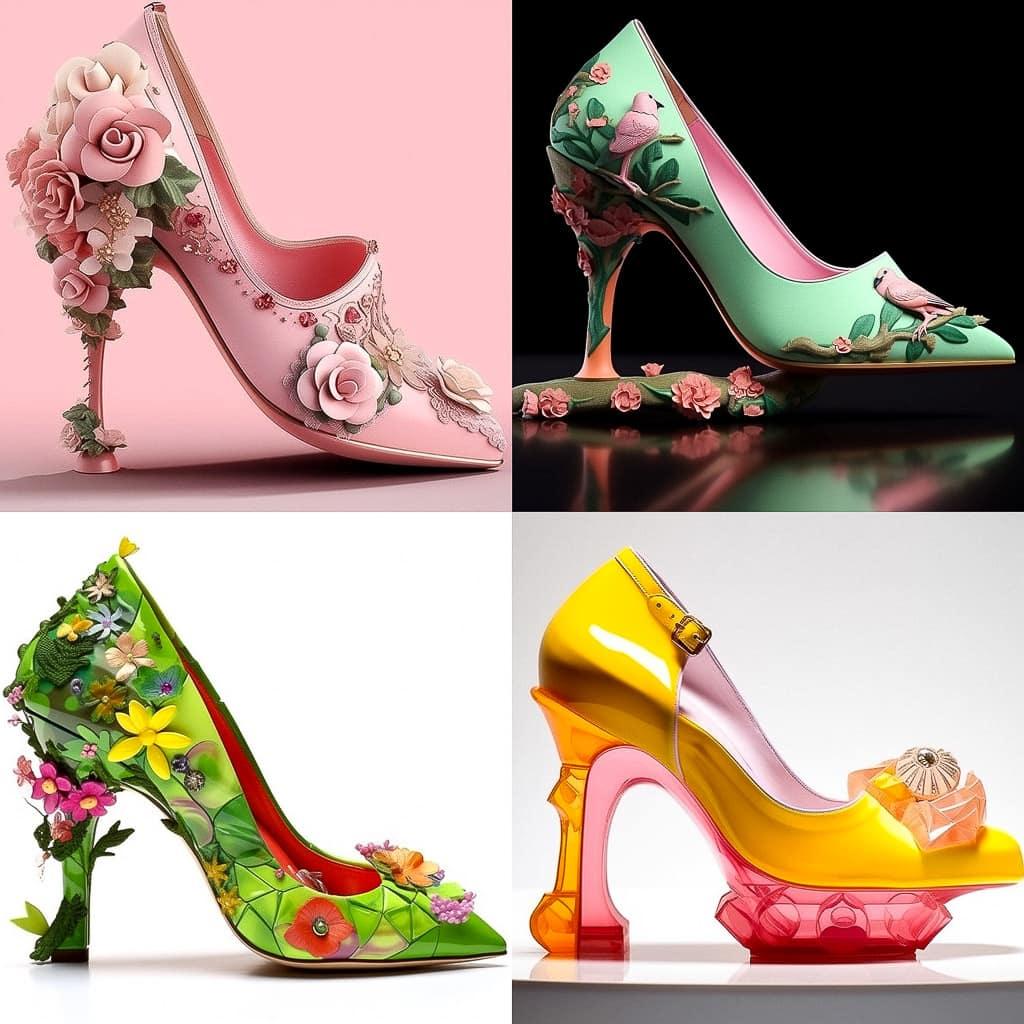 Roger Vivier style, Midjourney Niji 5, render 1 of 4
