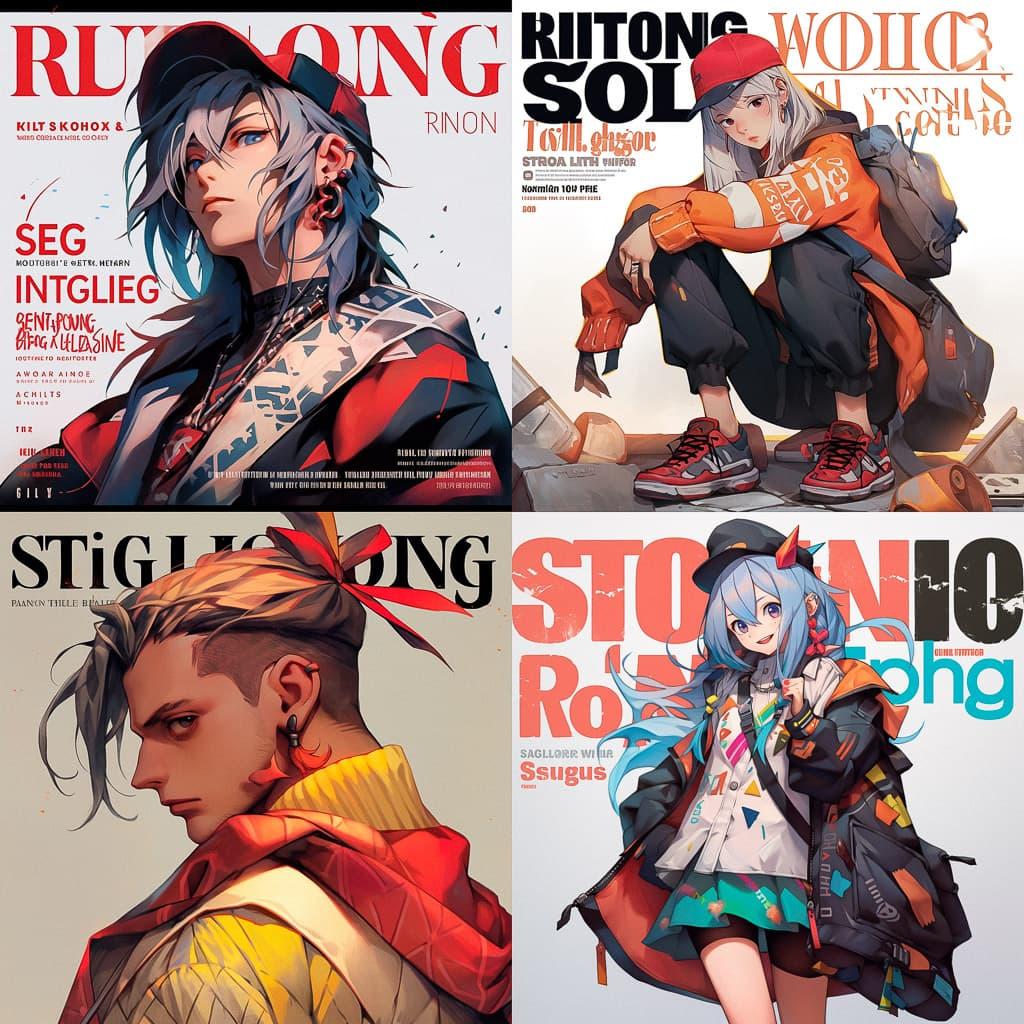 Rolling Stone magazine style, Midjourney Niji 5, render 1 of 4