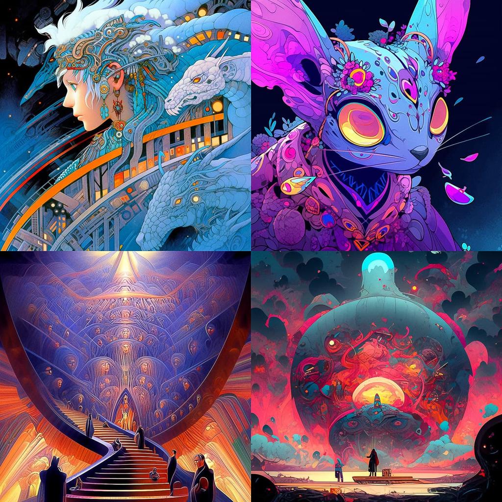 Ron Walotsky style, Midjourney Niji 5, render 1 of 4