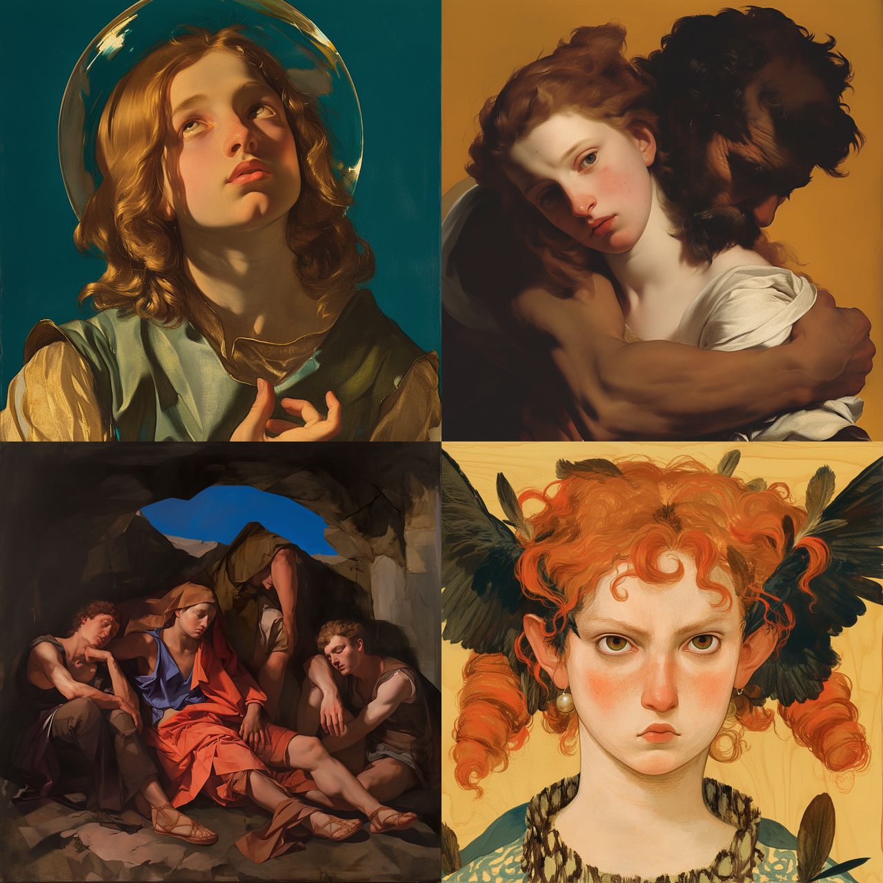 Rosso Fiorentino style, Midjourney Niji 6, render 1 of 4
