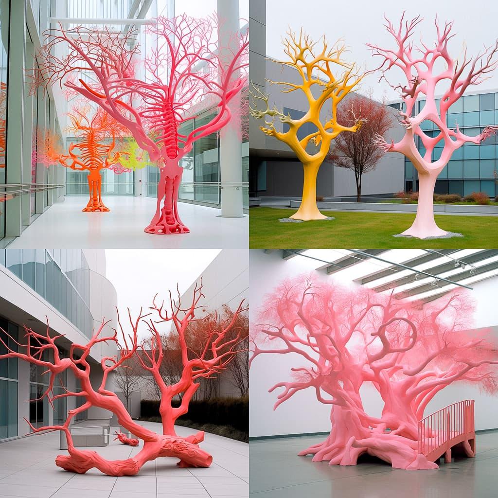Roxy Paine style, Midjourney Niji 5, render 1 of 4