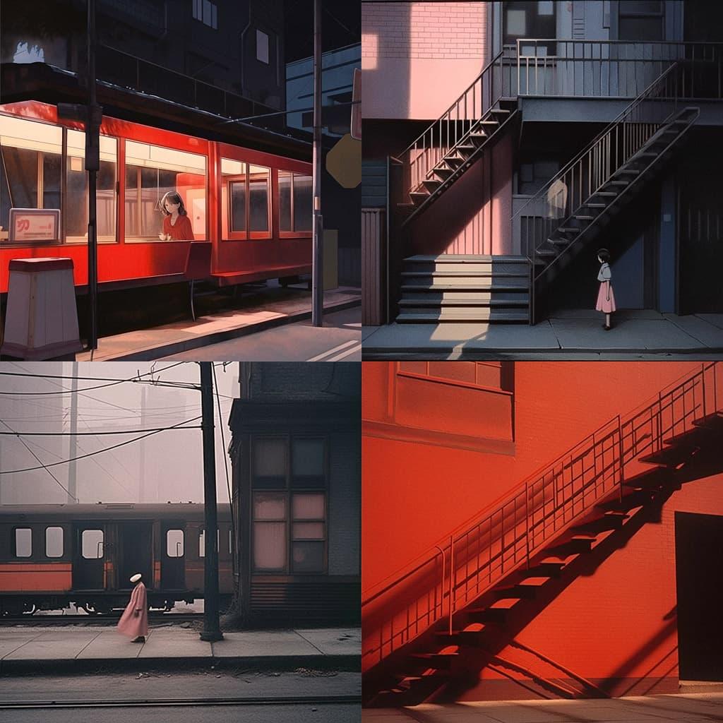 Roy DeCarava style, Midjourney Niji 5, render 1 of 4