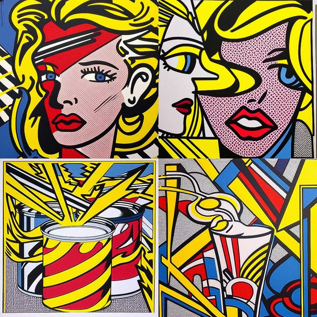 Roy Lichtenstein style, Midjourney Niji 4, render 1 of 4