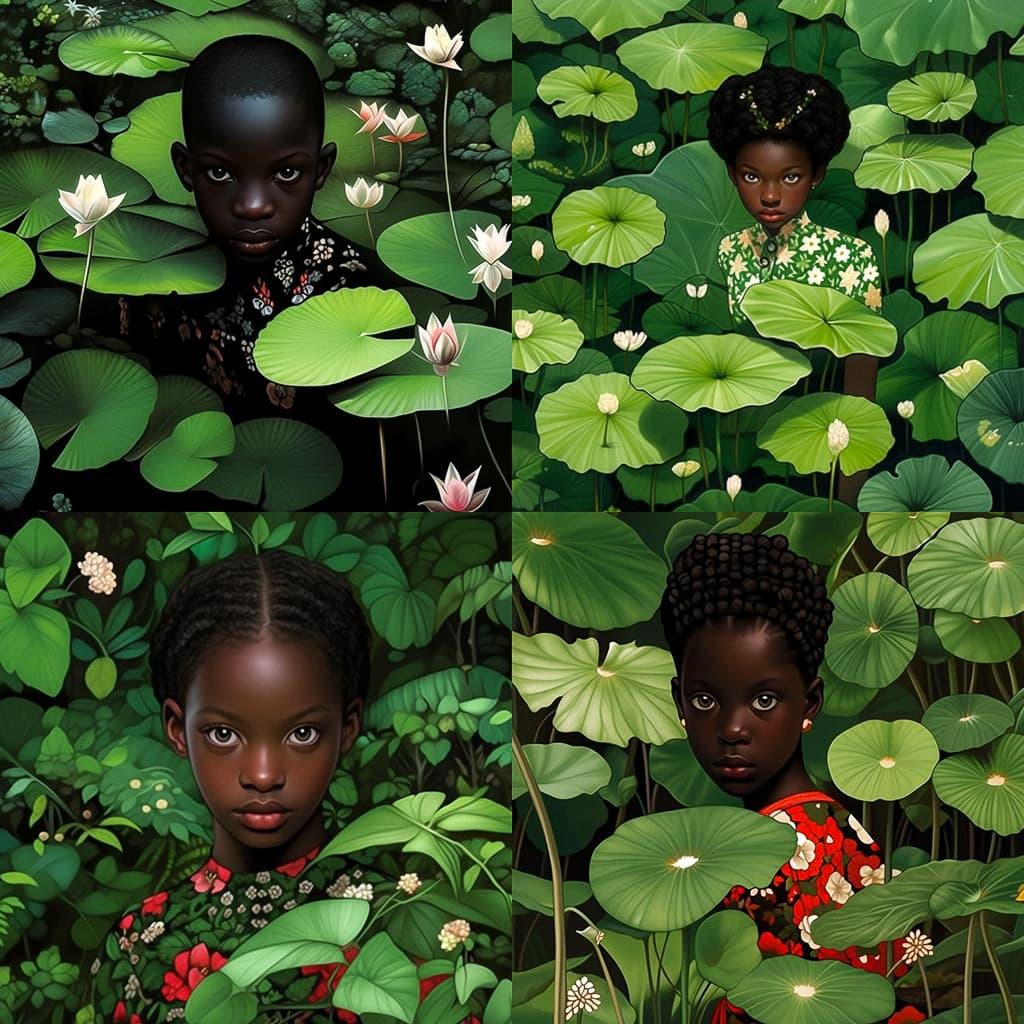 Ruud van Empel style, Midjourney Niji 5, render 1 of 4