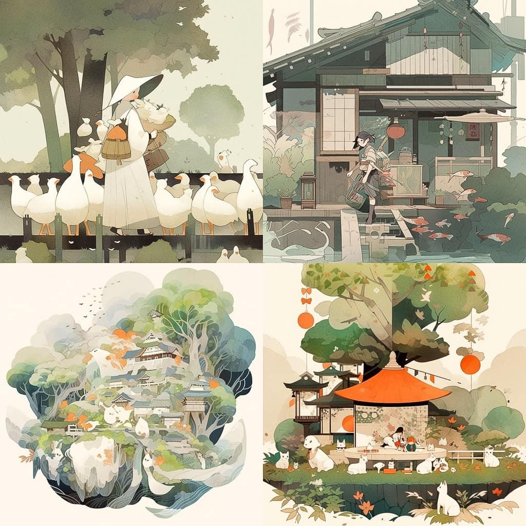 Ryo Takemasa style, Midjourney Niji 5, render 1 of 4