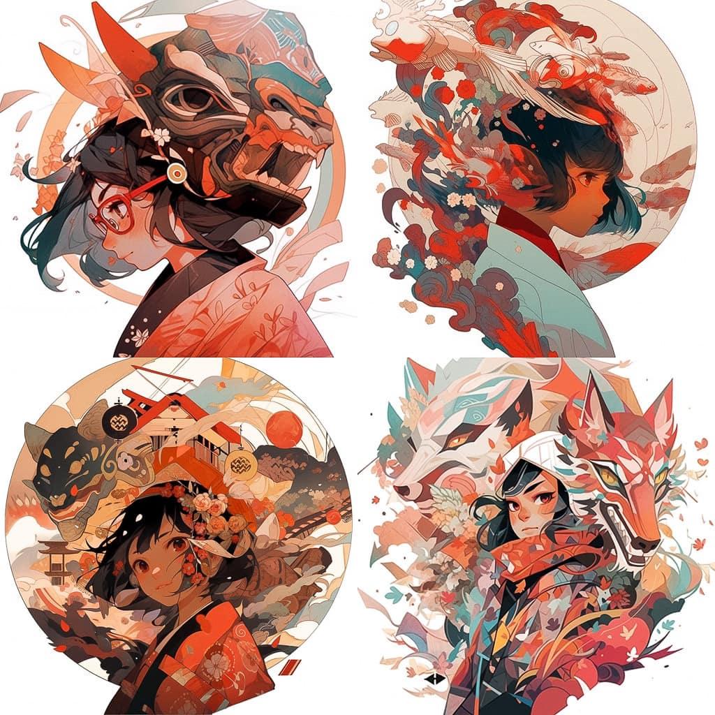 Sachin Teng style, Midjourney Niji 5, render 1 of 4