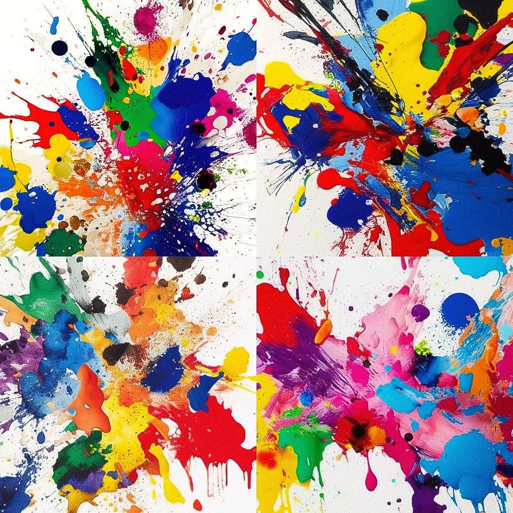 Sam Francis style, Midjourney Niji 4, render 1 of 4