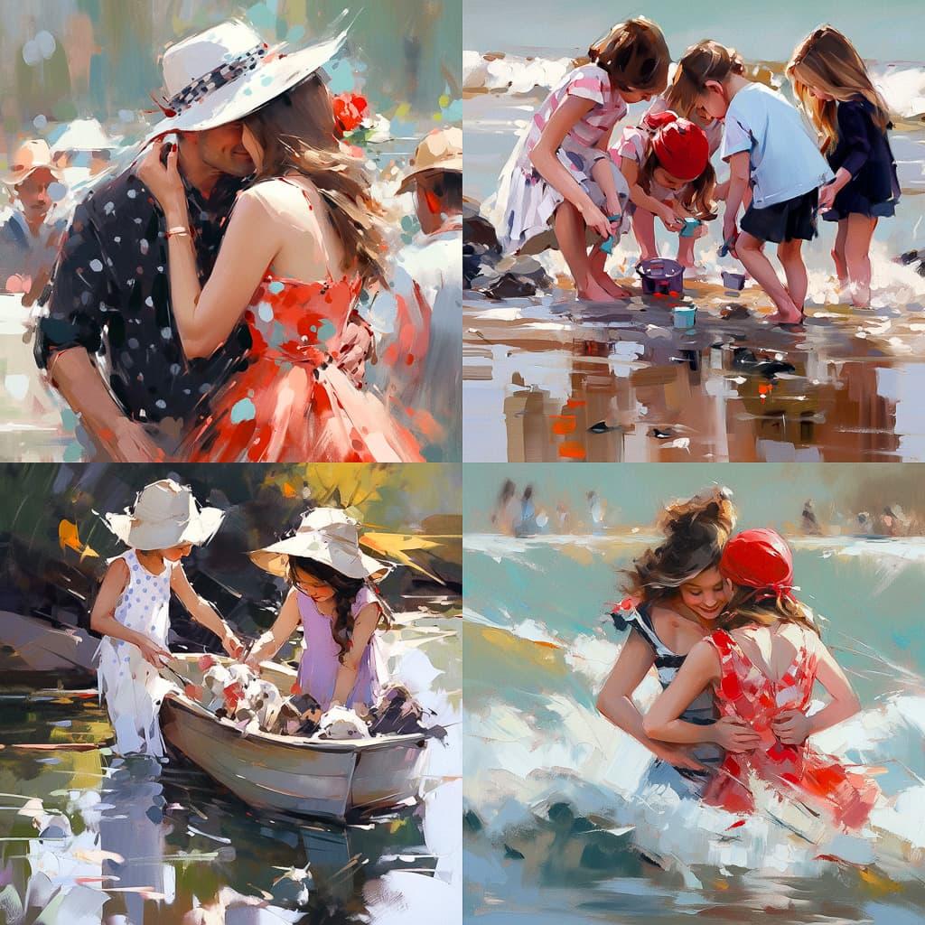 Sherree Valentine-Daines style, Midjourney Niji 5, render 1 of 4