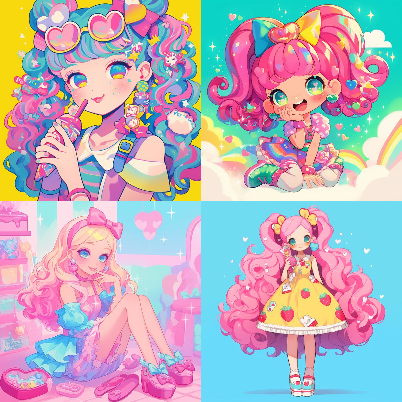 Shopkins Shoppies style, Midjourney Niji 6, render 1 of 4
