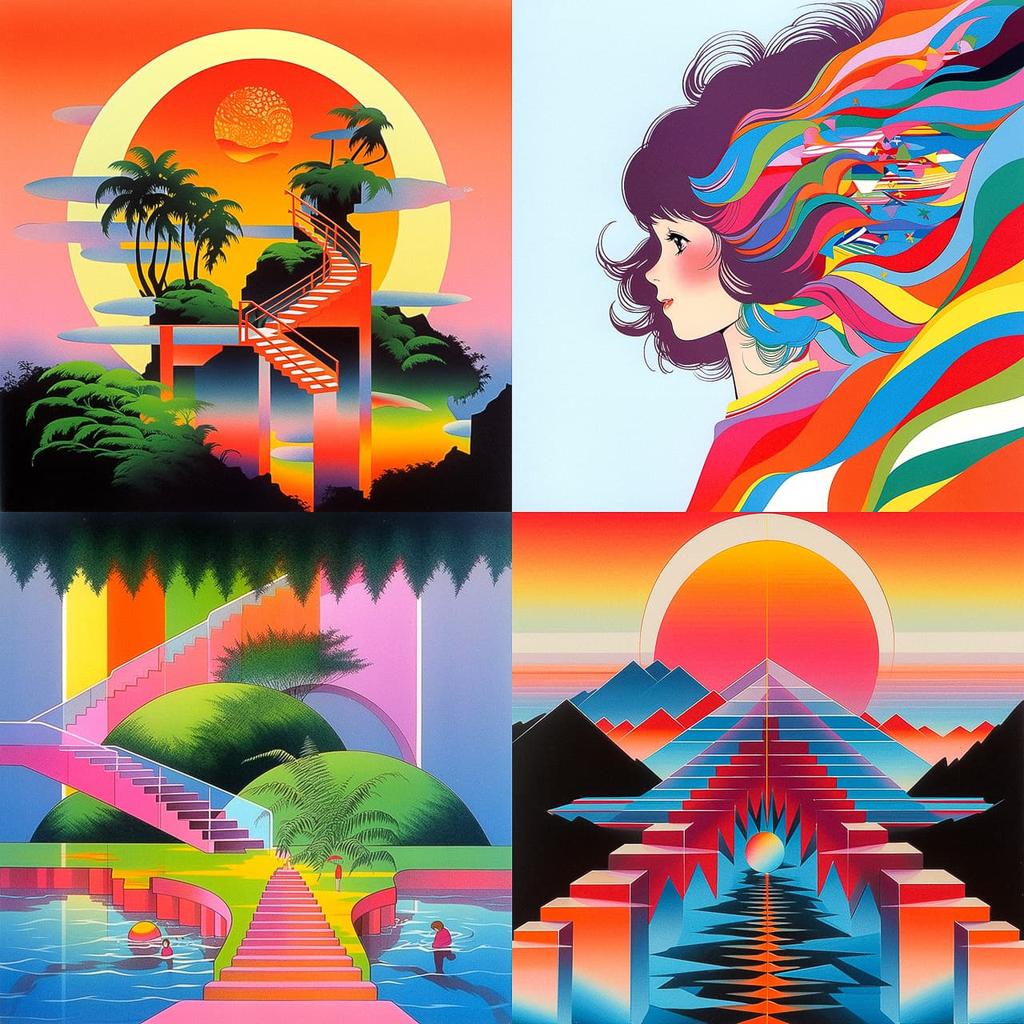 Shusei Nagaoka style, Midjourney Niji 5, render 1 of 4