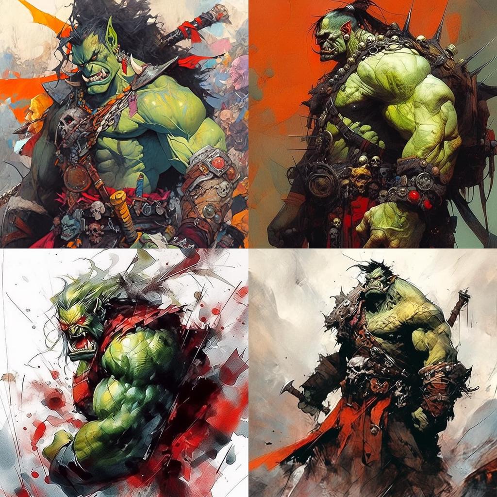 Simon Bisley style, Midjourney Niji 5, render 1 of 4