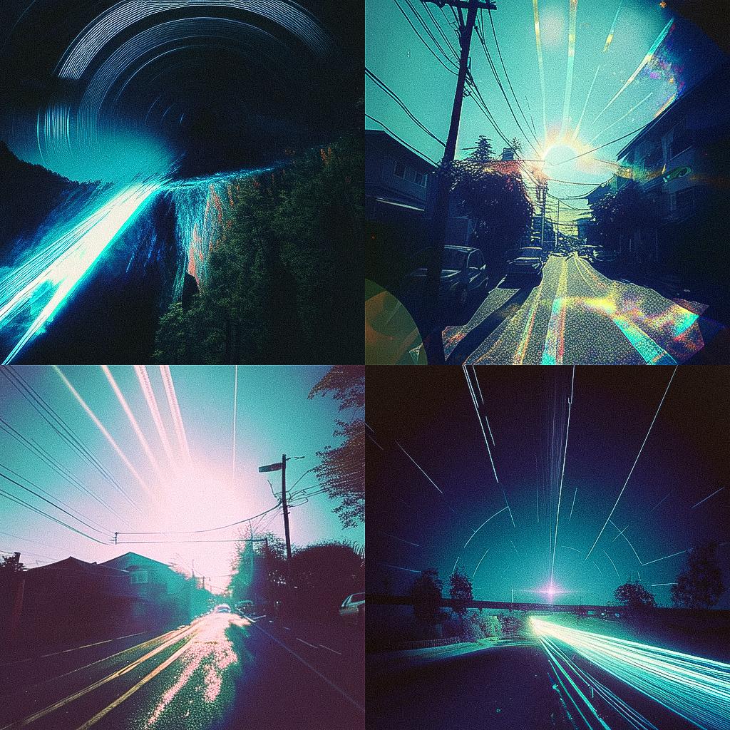 Solargraph style, Midjourney Niji 4, render 1 of 4