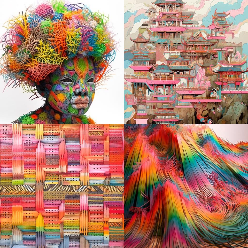 Sopheap Pich style, Midjourney Niji 5, render 1 of 4