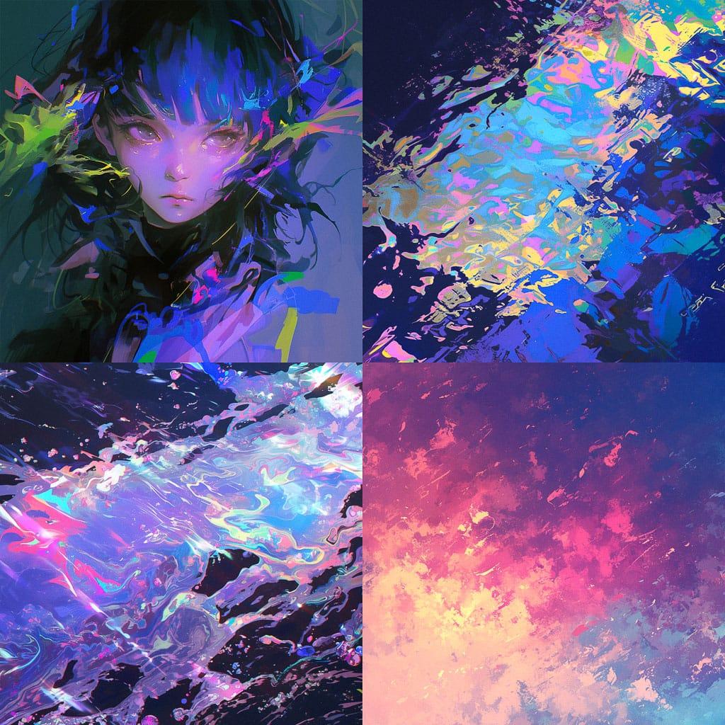 Spectral texture style, Midjourney Niji 6, render 1 of 4