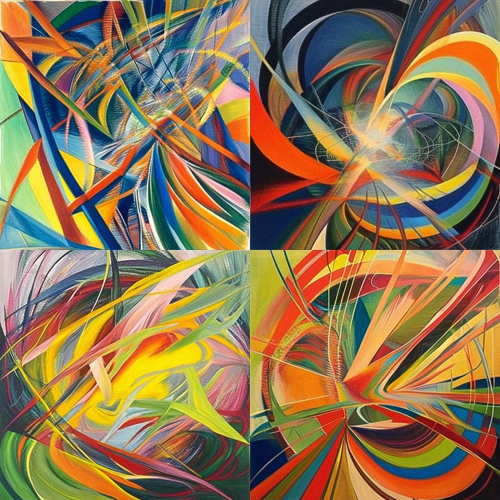 Stanley William Hayter style, Midjourney Niji 4, render 1 of 4
