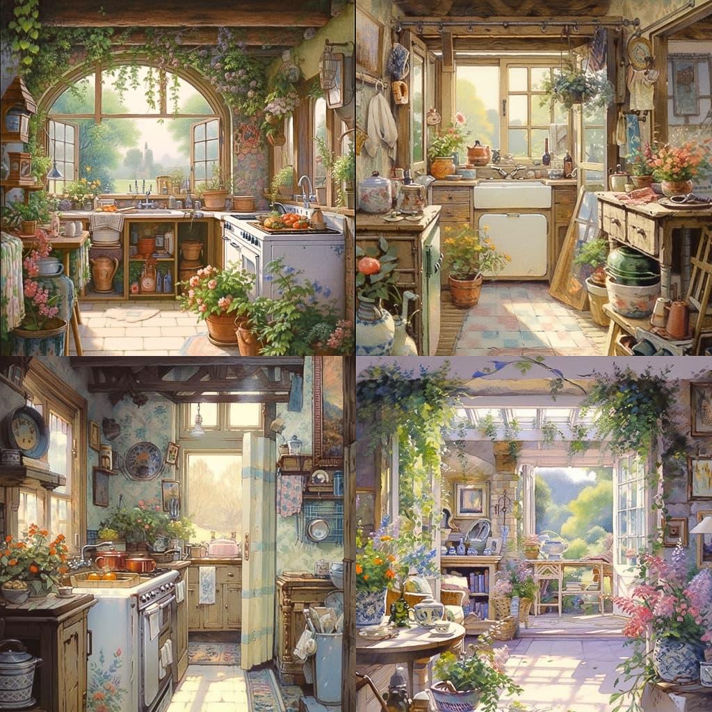 Stephen Darbishire style, Midjourney Niji 5, render 1 of 4
