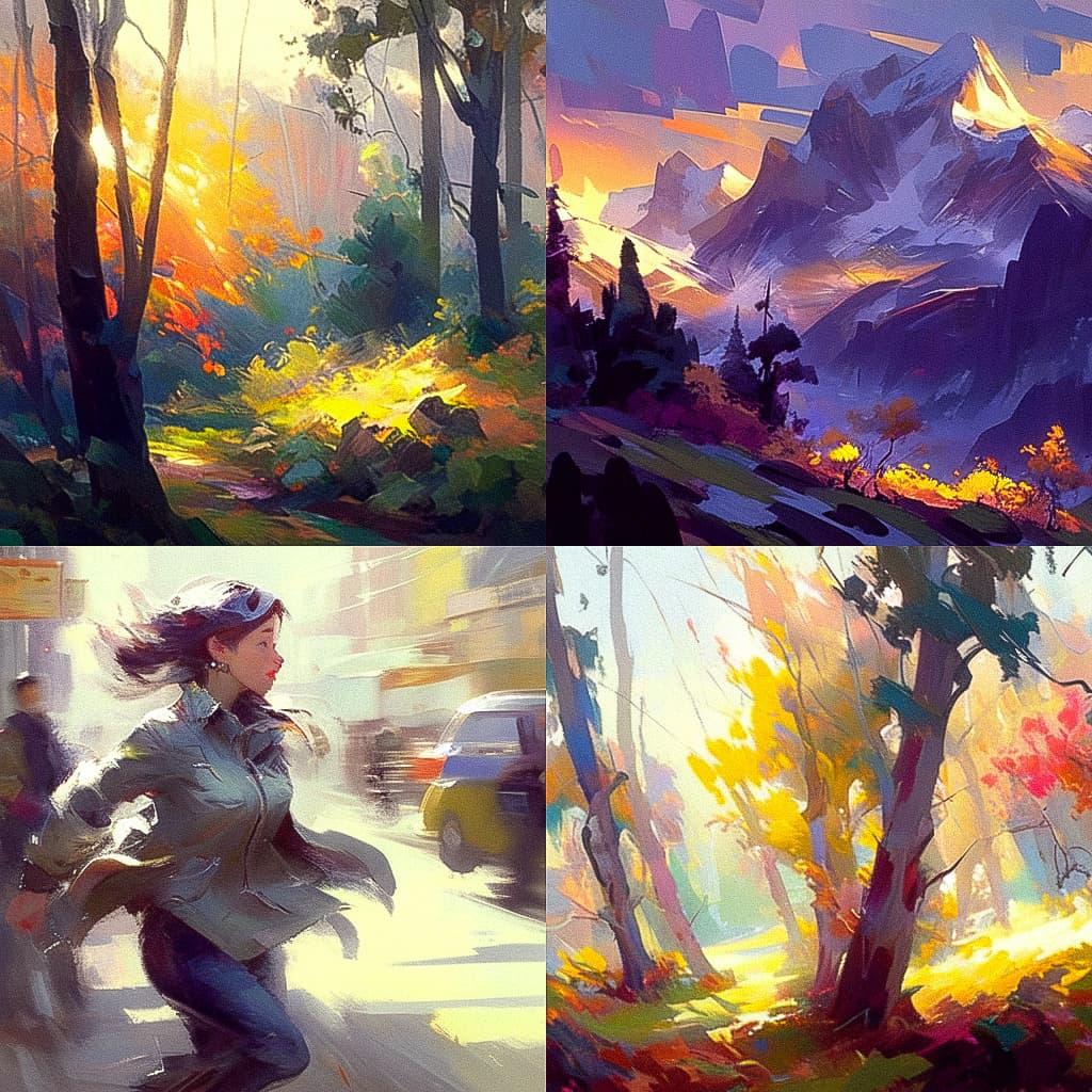 Steve Henderson style, Midjourney Niji 5, render 1 of 4