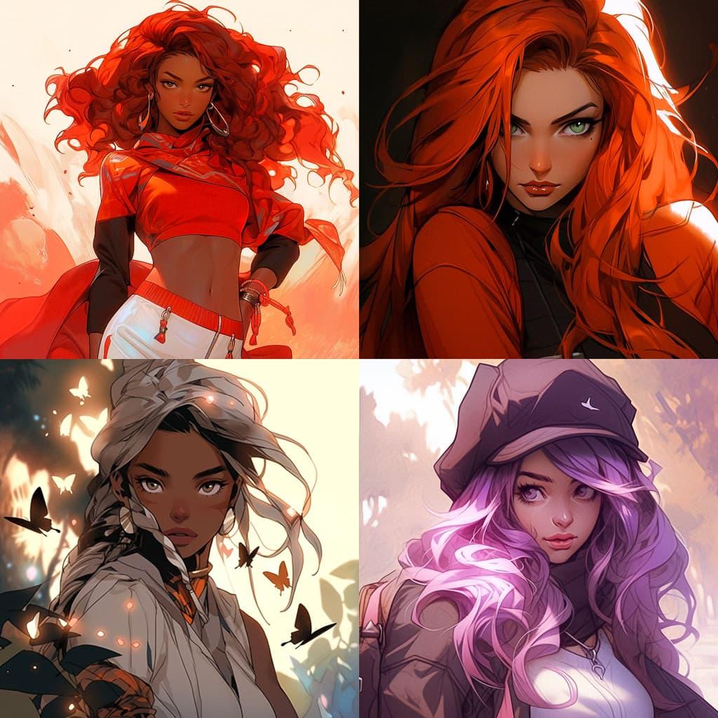 Stjepan Sejic style, Midjourney Niji 5, render 1 of 4