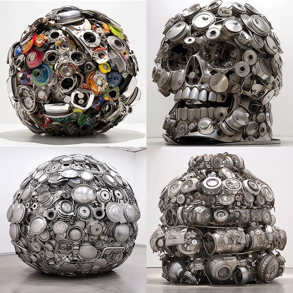 Subodh Gupta style, Midjourney Niji 5, render 1 of 4