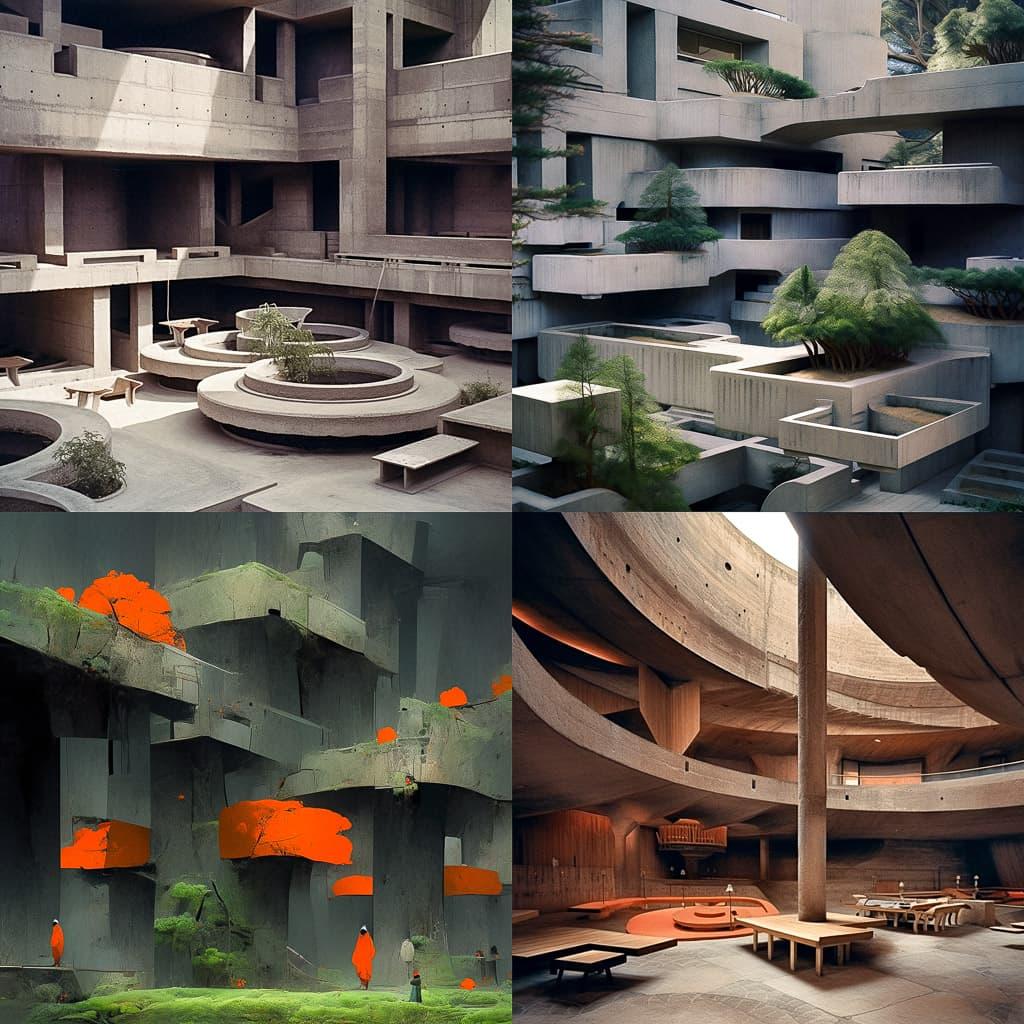 Sverre Fehn style, Midjourney Niji 5, render 1 of 4