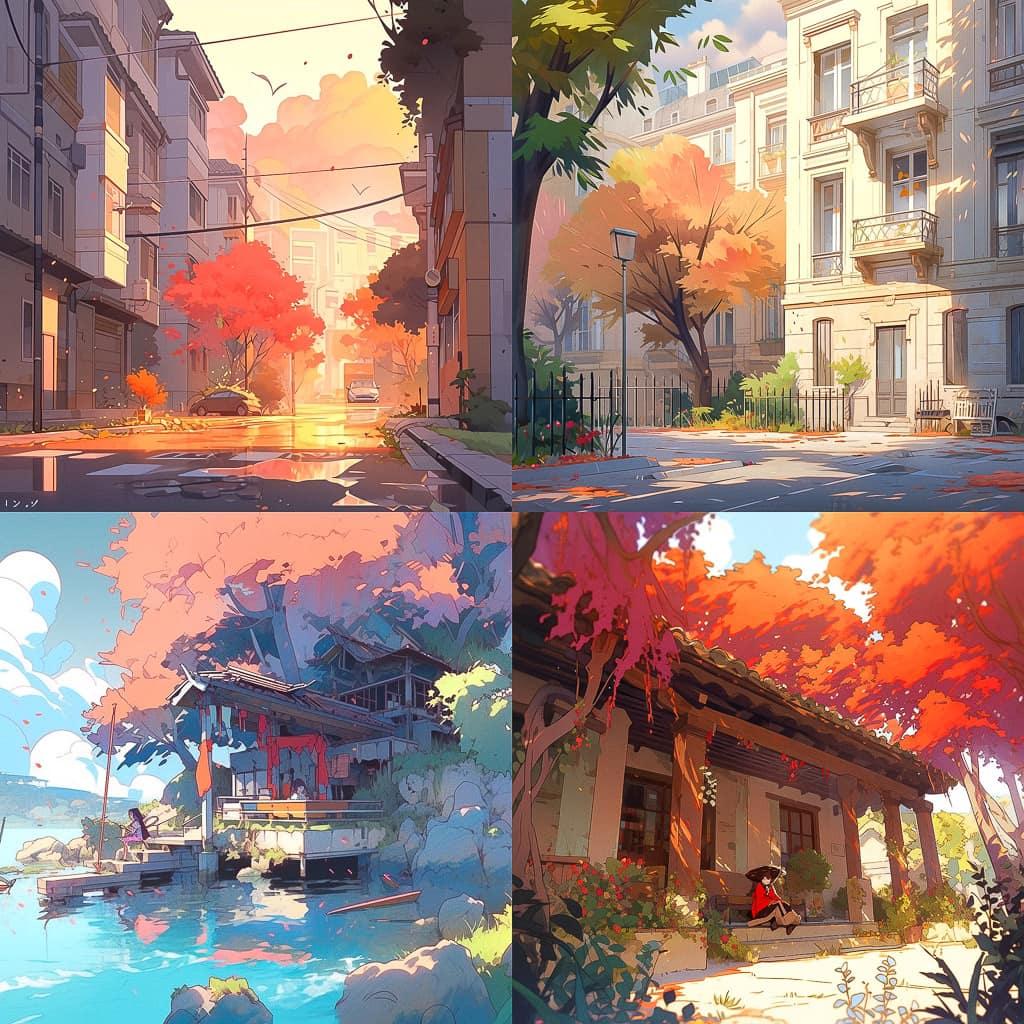 Sylvain Sarrailh style, Midjourney Niji 5, render 1 of 4
