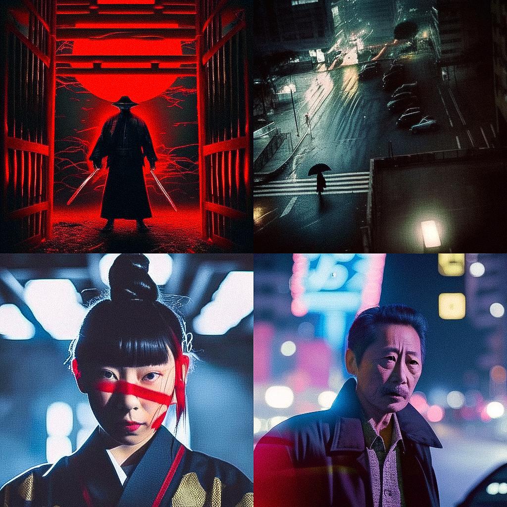Takashi Miike style, Midjourney Niji 4, render 1 of 4