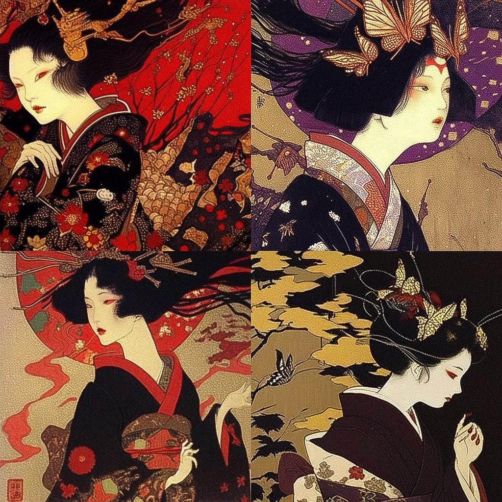 Takato Yamamoto style, Midjourney Niji 4, render 1 of 4