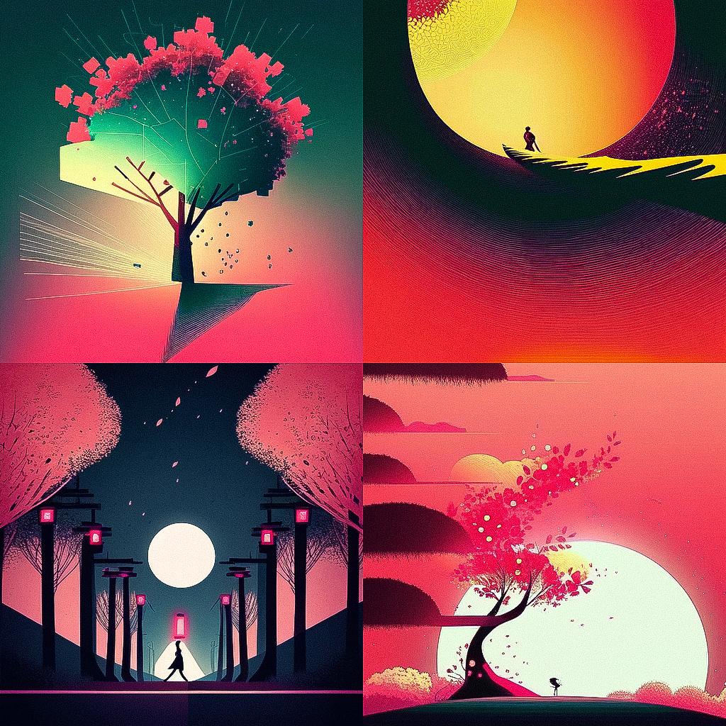 Tang Yau Hoong style, Midjourney Niji 4, render 1 of 4