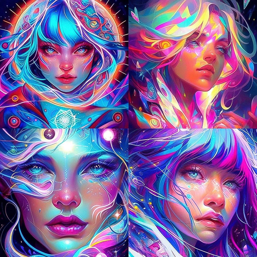 Tanya Shatseva style, Midjourney Niji 4, render 1 of 4