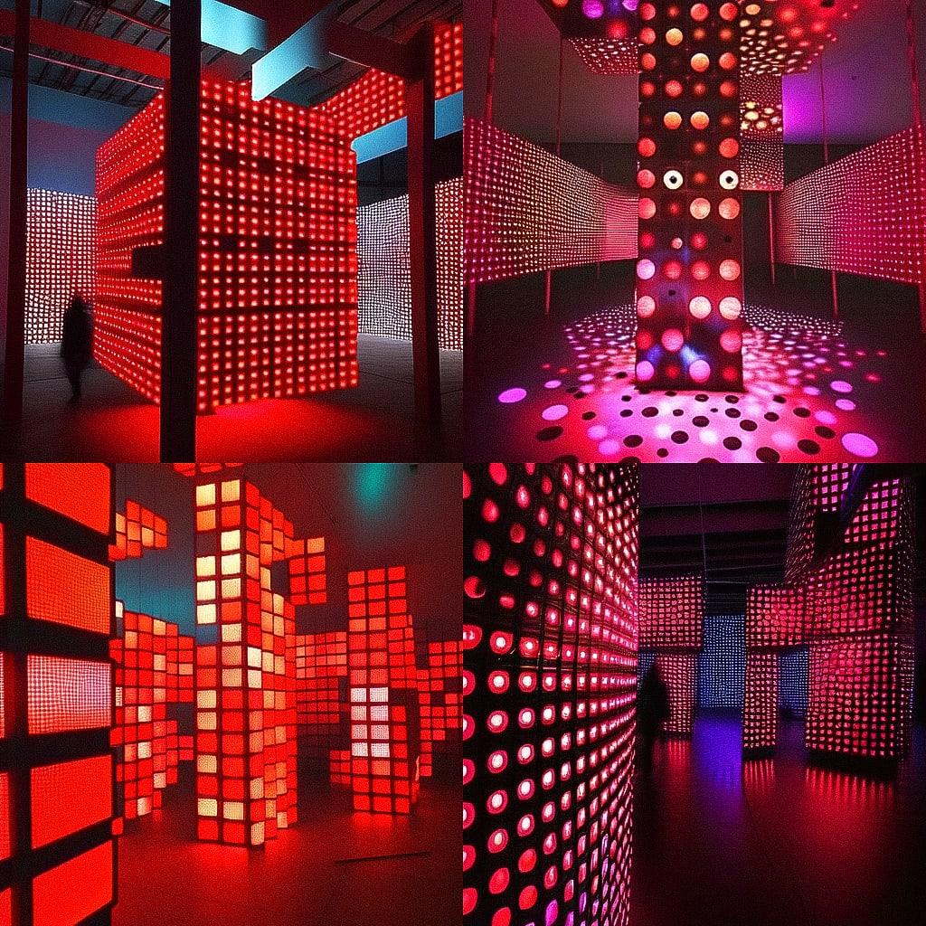 Tatsuo Miyajima style, Midjourney Niji 4, render 1 of 4