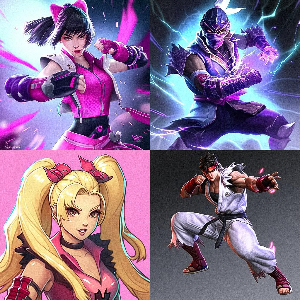 Tekken style, Midjourney Niji 4, render 1 of 4
