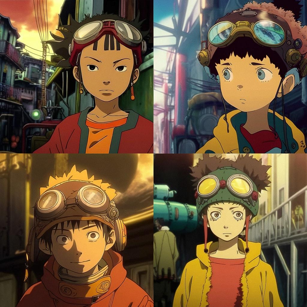 Tekkonkinkreet style, Midjourney Niji 4, render 1 of 4