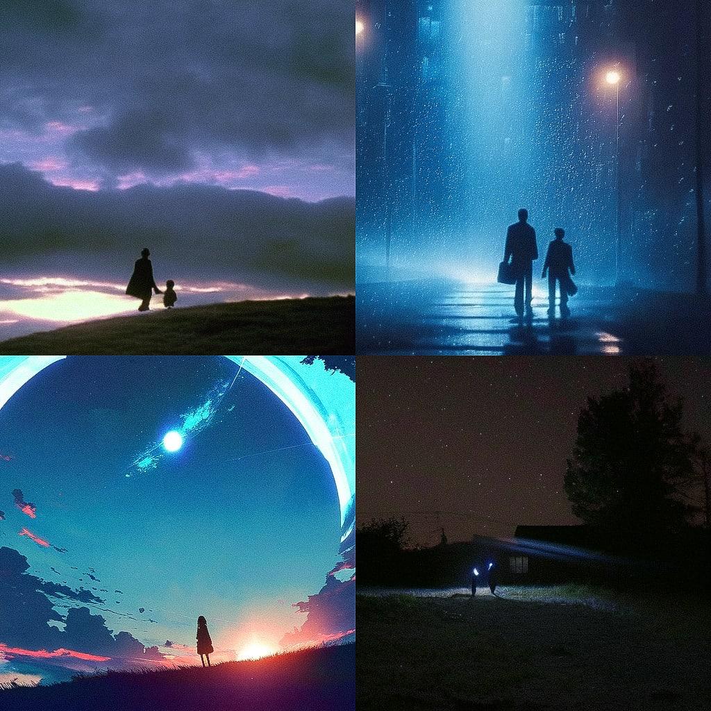 Terrence Malick style, Midjourney Niji 4, render 1 of 4