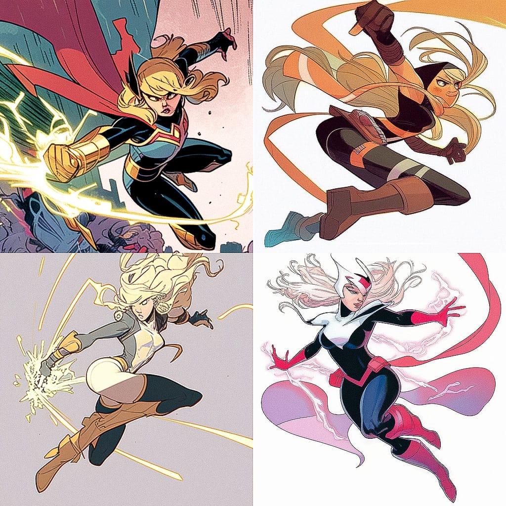 Terry Dodson style, Midjourney Niji 4, render 1 of 4