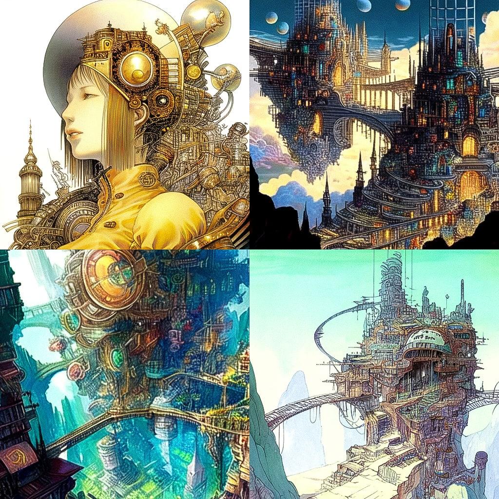 Terry Gilliam style, Midjourney Niji 4, render 1 of 4