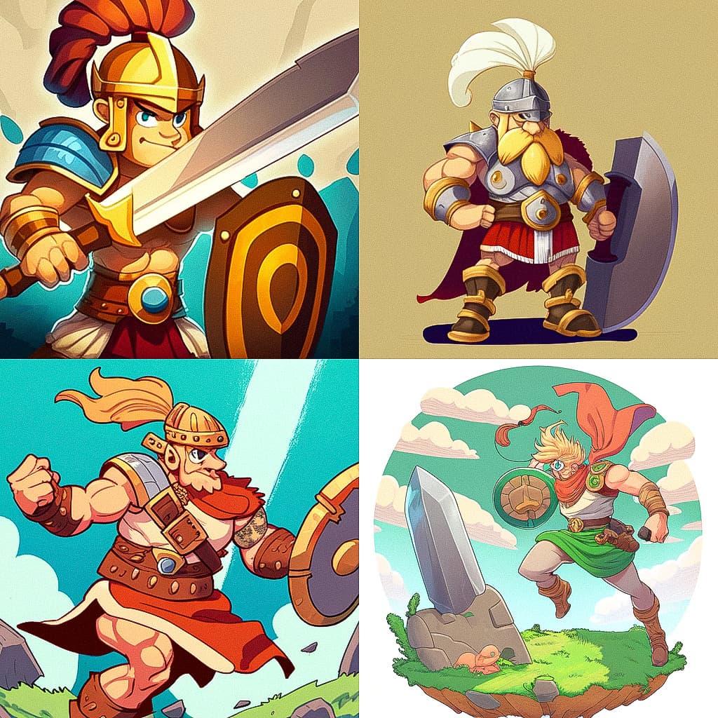 The Adventures of Asterix style, Midjourney Niji 5, render 1 of 4