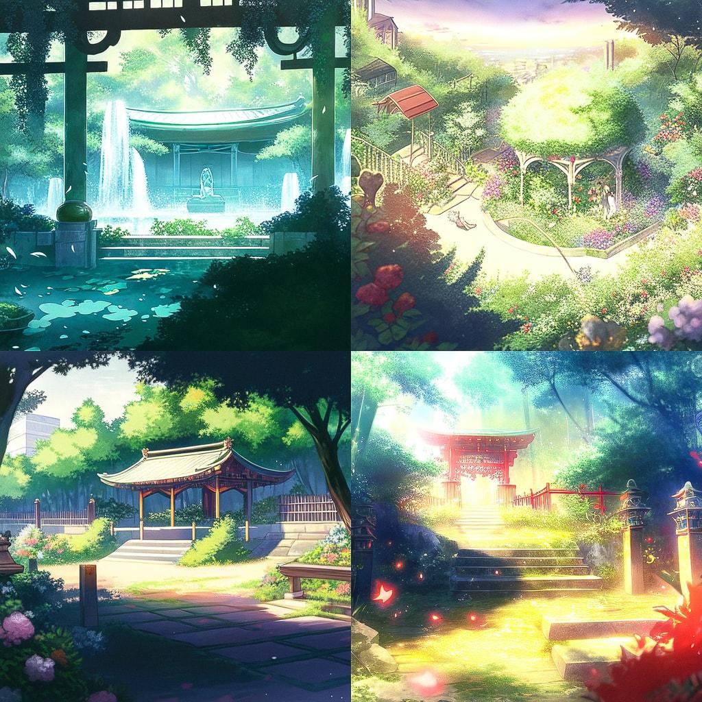 The Garden of Words style, Midjourney Niji 4, render 1 of 4