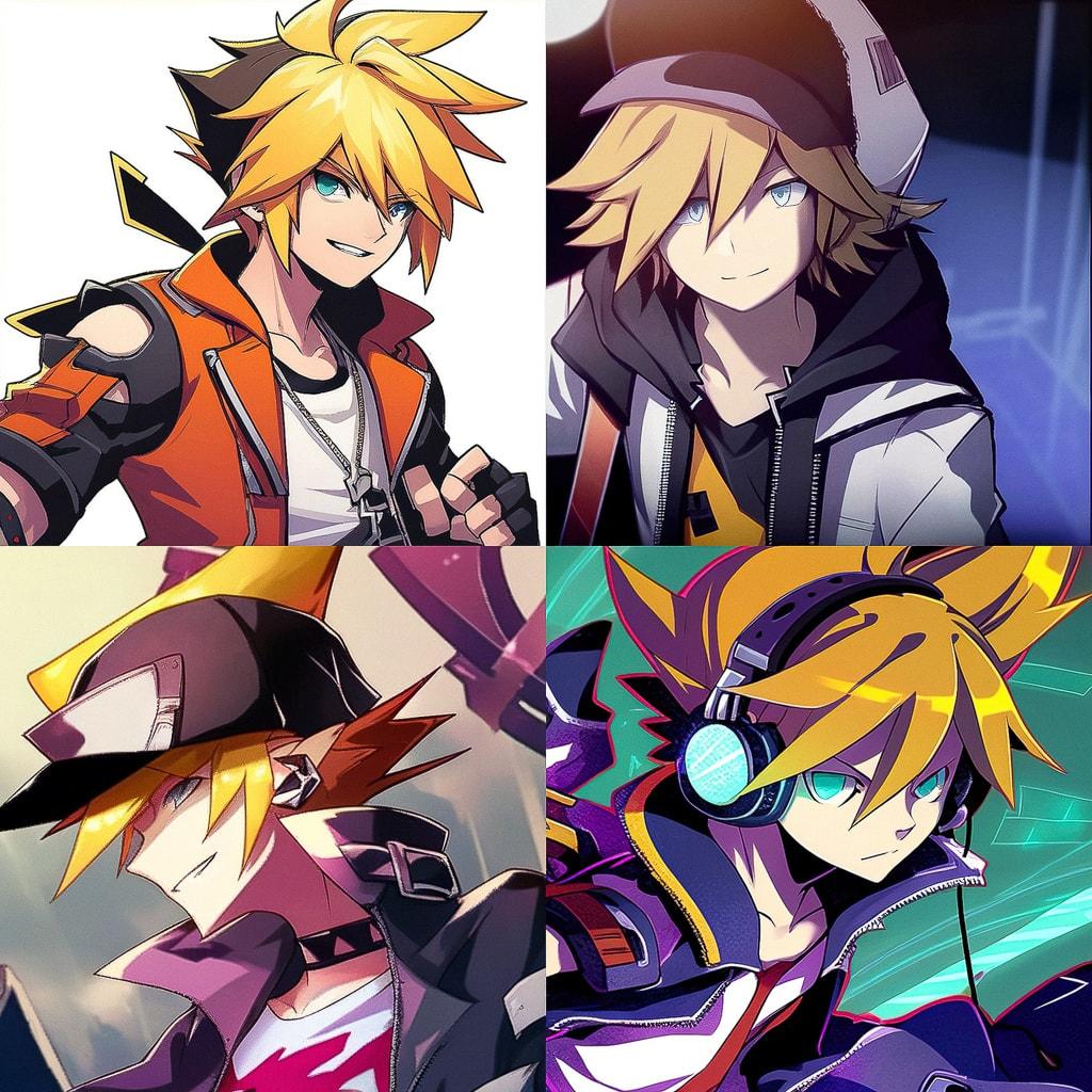 The World Ends With You style, Midjourney Niji 4, render 1 of 4