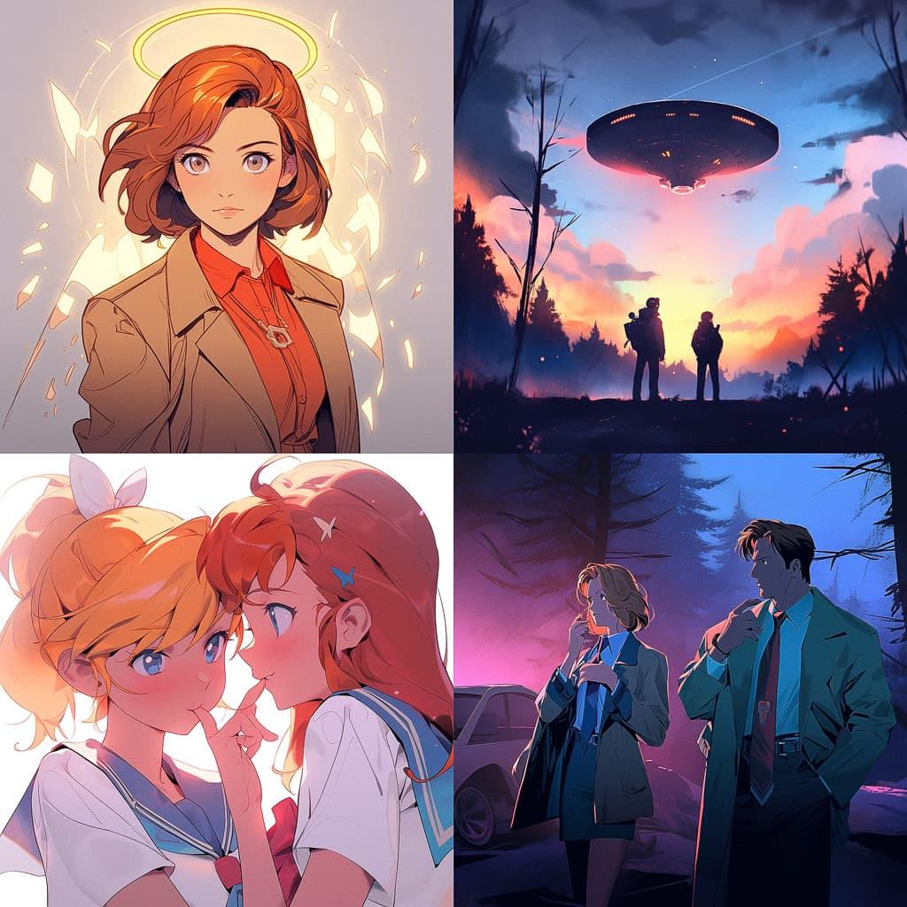The X-Files style, Midjourney Niji 5, render 1 of 4