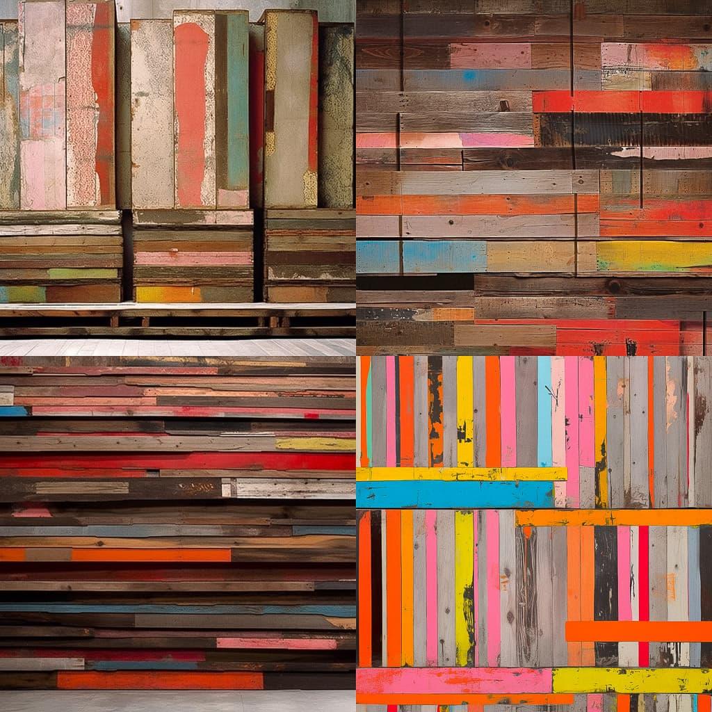 Theaster Gates style, Midjourney Niji 5, render 1 of 4