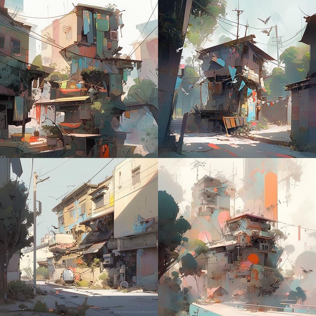 Theo Prins style, Midjourney Niji 5, render 1 of 4